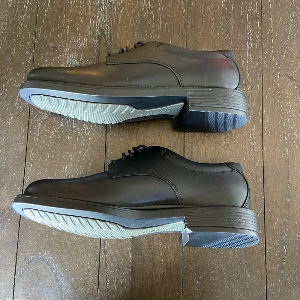 Rockport Men's Margin‎ Oxford Black Leather Office Work Size 6.5 NWOT Academia